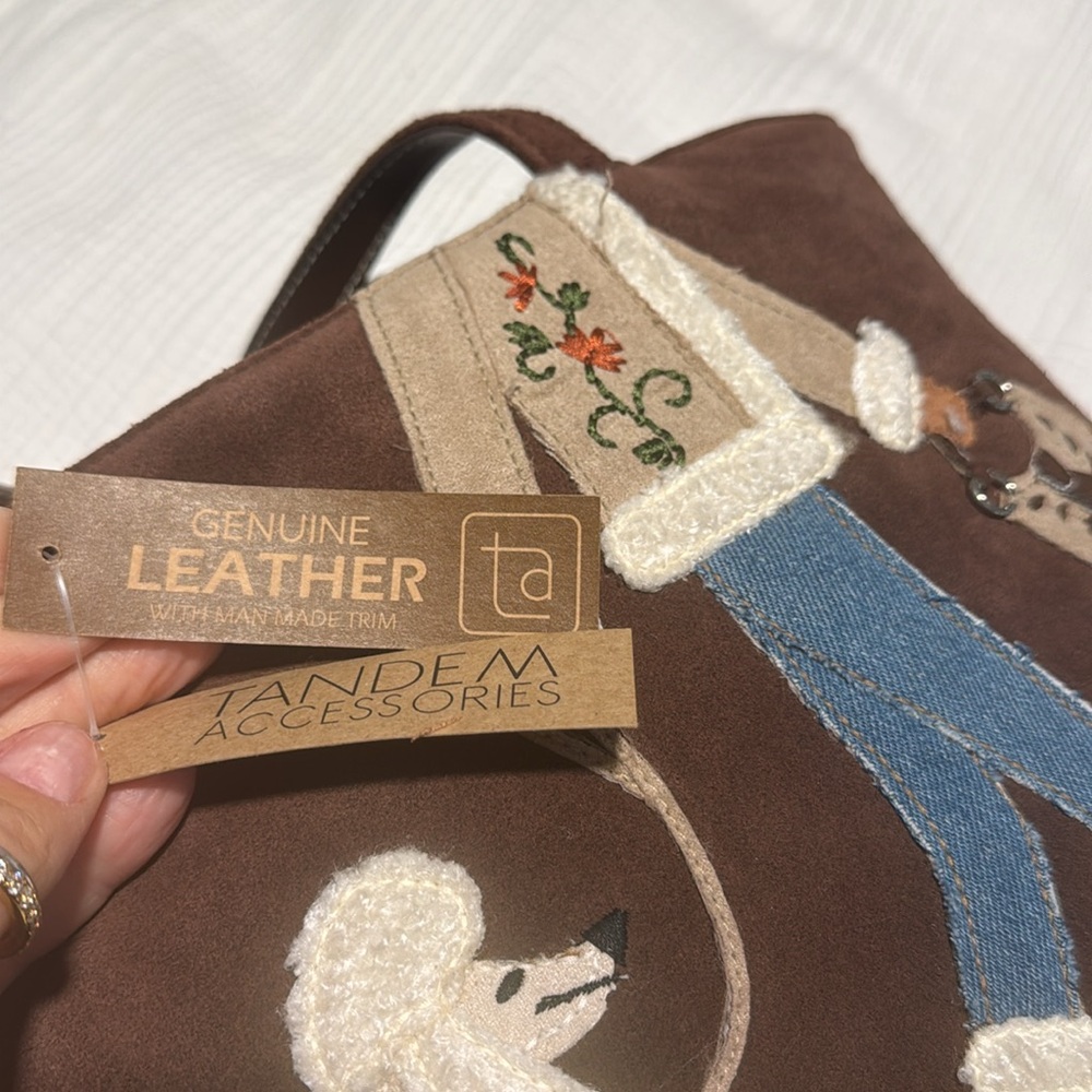 Stylish Brown and Cream Women's Bag - Picture 2 of 7
